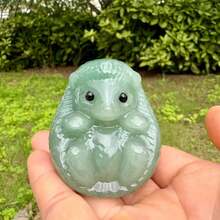 1件裝混合天然多材質水晶刺蝟小雕像,手工雕刻迷你療癒寶石動物雕像,微景觀冥想裝飾,可愛多石刺蝟桌面擺飾,送給水晶收藏者的禮物 - 彩色 - 查看 20