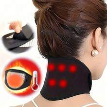 Adjustable Self-Heating Neck Support With Portable Design, Suitable For Office, Travel And Sports - Black - View 9