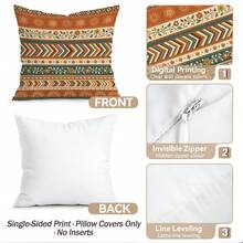 4 buah/1 buah Sarung Bantal Motif Mandala dan Bunga Bohemian, Sarung Bantal Cetak Satu Sisi, Cocok untuk Ruang Tamu, Kamar Tidur, Dekorasi Rumah, Sarung Bantal Sepanjang Musim - MultiWarna - View 4