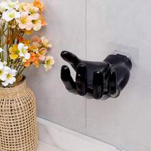 1pc Hand-Shaped Wall-Mounted Storage Rack, Hand-Shaped Jewelry Tray Soap Dish, Bathroom Bedroom Vanity Decor Storage Rack - Multiple Styles - View 1