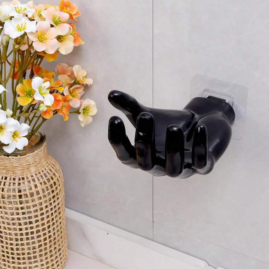 1pc Hand-Shaped Wall-Mounted Storage Rack, Hand-Shaped Jewelry Tray Soap Dish, Bathroom Bedroom Vanity Decor Storage Rack - Multiple Styles - View 1