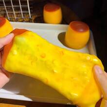 1pc Squishy Crispy Charcoal Baked Pudding, Squeeze Toy Handmade Ball, ASMR Sound-Controlled Toy Soft And Malleable Muscle Relaxation, Suitable For Teenagers, Adults To Relieve Stress, Birthday Gift-Holiday Gift-Party Gift, Christmas Gift First Choice Squeeze Toy, - Multicolor - View 5