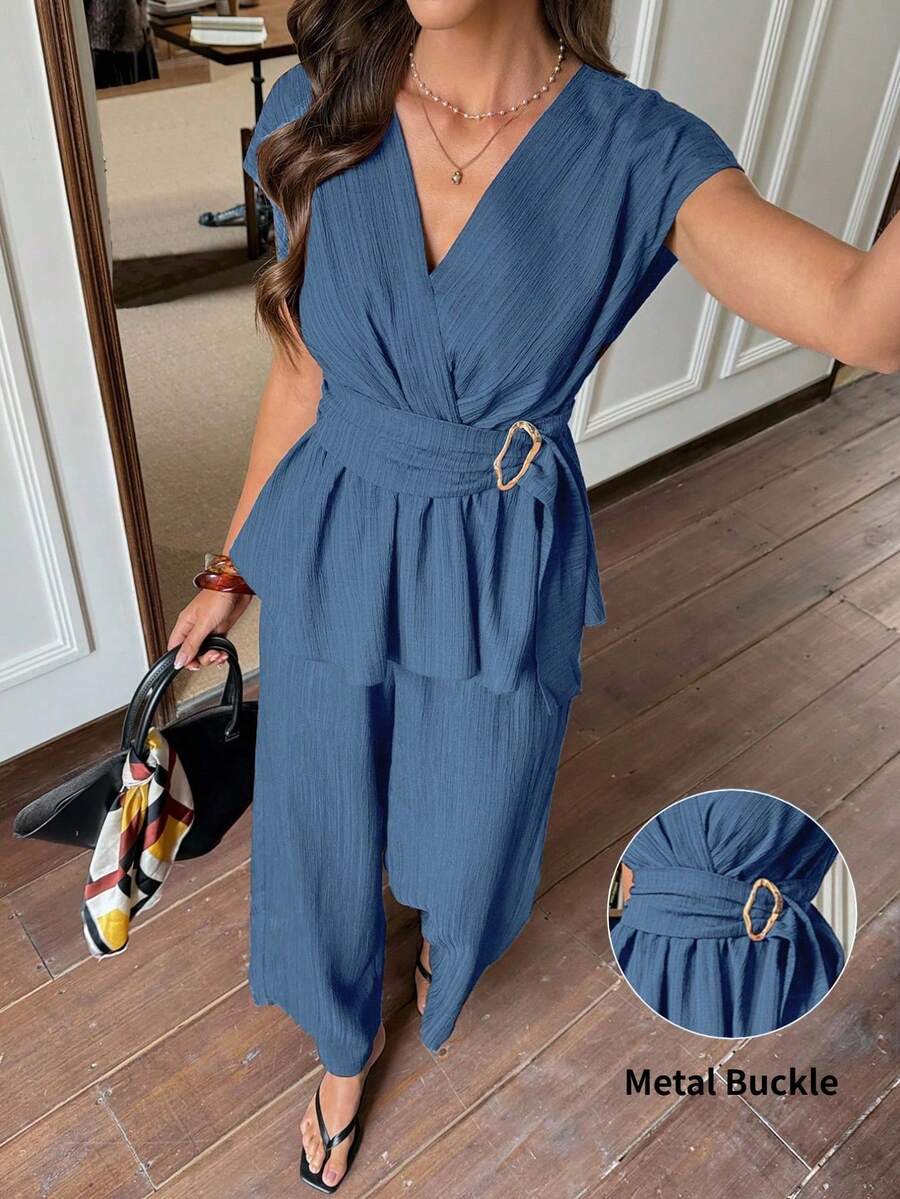Women Two-Piece Outfits - 藍色 - 查看 1