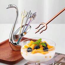 1pc Creative Swan Shaped Zinc Alloy Cutlery Holder, Elegant Desktop Small Cutlery Storage Rack, Decorative Table Ornament For Kitchen And Dining Room - View 9