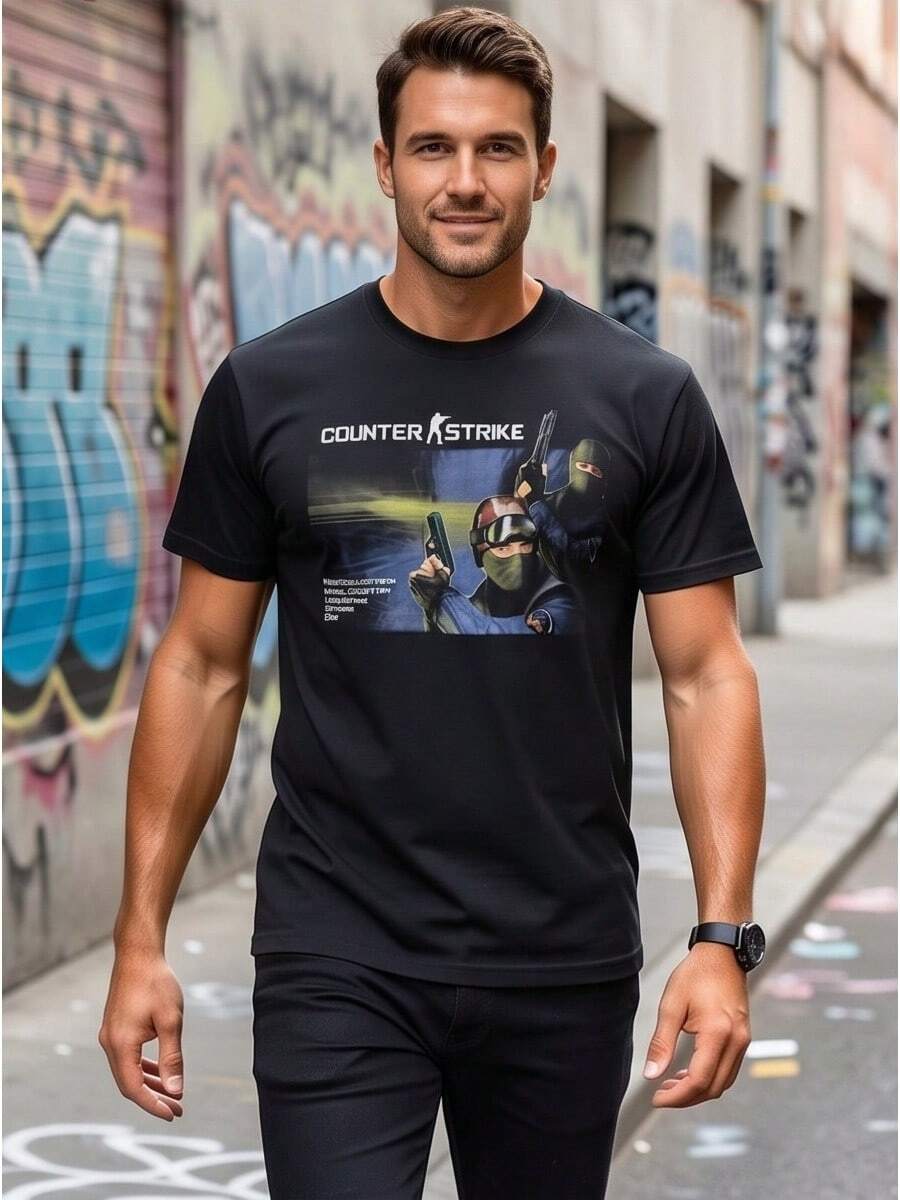 Men T-Shirts - Black - View 1