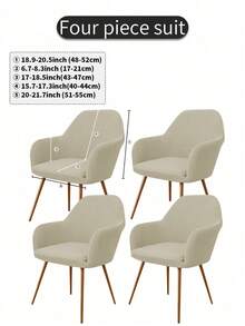 Solid Color New Curved Flannel Fleece High Stretch Full Coverage Chair Slipcover, Dustproof Decorative Furniture Protector, Universal Chair Cover For Hotel, Living Room, Study, Dining Room Daily Indoor Decoration - Multicolor - View 25