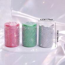 Cabin puff 1pc Fully Rhinestone Sparkling Portable Ashtray, Creates Exquisite High-End Home Atmosphere, Suitable For Outdoor Use, Strong Artistic Design, Multiple Colors Available - One Size Fits All - View 8