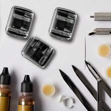 Dual-Ended Eyeliner & Lip Liner Pencil Sharpener, Compact Makeup Pencil Sharpener Tool, Black - Multicolor - View 5