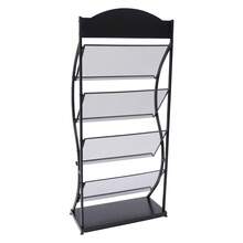 4-Tier Magazine Rack Brochure A4 Literature Catalogue Holder Display Stand Rack - Default - View 3