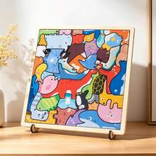 Wooden 3D Animal Cartoon Puzzle, Children's Educational Toy, Perfect Birthday And Holiday Gift - Multicolor - View 6