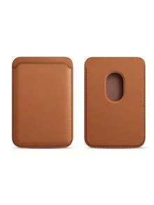 1pc Magnetic Leather Card Holder Case, Compatible With IPhone 16/15/14/13/12 Pro Max - Ultra Slim MagSafe Wallet Phone Case With Faux Leather Lining And Credit Card Slots - Adhesive European Style Phone Wallet Accessory ﻿ - Size - View 13