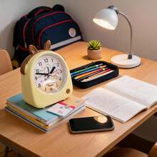 Unisex Practical Style For Bedroom And Office Desk Clock - Yellow - View 4