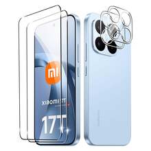 2pcs Tempered Glass Screen Protector + 2pcs Lens Protector Compatible With Xiaomi 17T/ 17T Pro 9H Anti-Fingerprint Anti-Shatter Bubble-Free Screen Protector - Clear - View 8