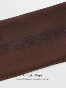 暖身吸汗彈性防滑髮帶，適用於瑜伽、皮拉提斯、健身房運動、日常運動 - 棕色 - 查看 3