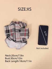 Kemeja Hewan Peliharaan Gaya Inggris Kotak-kotak Slim Fit Bahan Polyester, Cocok untuk Kucing dan Anjing Kecil hingga Sedang, Atasan Kasual Musim Panas, Tidak Cocok untuk Anjing Besar, Ukurannya Kecil, Disarankan Membeli 1-2 Ukuran Lebih Besar dari Biasanya - MultiWarna - View 15
