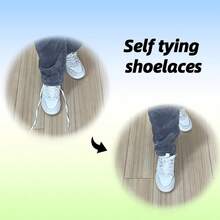 Automatic Shoelace Magic Prop, Battery-Free Self-Threading Shoelace Tool, Suitable For Street Performance And Party Fun - Black and White - View 6