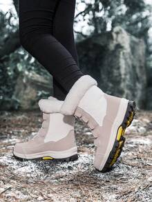 Women's Snow Boots, Winter Thermal Lined Thickened Style, Comfortable Wear, Durable And Anti-Slip, Suitable For Winter Snow Season Travel And Daily Versatile Wear. - Off-white - View 7