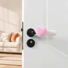 1pc Heart-Shaped Door Handle Cover, Anti-Static, Anti-Collision, Anti-Bump Door Handle Protector EVA Foam Material Pink Red Heart Door Handle Cover, Suitable For Kitchen, Bathroom, Room, Bedroom, Entrance Door Handle - View 6