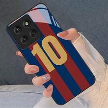 [Spedizione 24h da DE/FR/ES]Custodia per telefono Apple 11-17 - Custodia con motivo a righe di calcio adatta per Moto EDGE 20 Lite/30 Pro/40 5G/50 Neo/50 Ultra/60 Fusion/G Power (2022)/G14/G24 4G/G04S/G24 Power/G34/G35/G54/G64/G55/G75/G84/G85/G Stylus 5G, Custodia protettiva in vetro temperato anti-caduta 21-26 - 1 pezzo di immagine a colori - Visualizzare 1