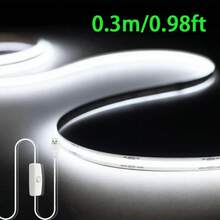 شريط إضاءة LED مرن COB عالي السطوع 5/3/2/1 متر، توصيل مباشر عبر USB، تحكم بمفتاح زر، شريط إضاءة ديكوري فائق النحافة، مناسب للخزائن والمرايا والأسقف والمطابخ والغرف النوم والمكاتب، إضاءة حشو وديكور جداري وإضاءة خلفية متعددة السيناريوهات - شريط LED - مشاهدة 14