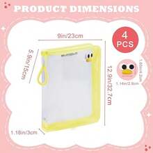 Transparent Waterproof A4 Size Plastic Folder With Zipper, Multi-Functional Document Bag For Files, Letters, Books And Souvenirs, Office Supplies - Multicolor - View 2