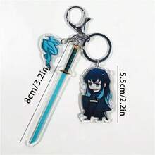 KIMETSU NO YAIBA Character Sword Keychains. Three Designs Featuring Rich And Creative Elements Of Characters, Weapons, And Personal Traits. Exquisitely Crafted, Available In Multiple Styles. Perfect For Attaching To Bags Or Gifting To Friends - Multicolor - View 3