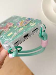 Ins Summer 3D Colorful Flower Lanyard Card Holder Phone Case Compatible With Apple 16 Pro Max/ 15 Pro Max New 11 Creative 12 Soft Shell 11 Shockproof 14 Pro/13 Protective Cover Full Coverage Women's 17 Pro Max/17/Pro/17 Plus/17 - Multicolor - View 5