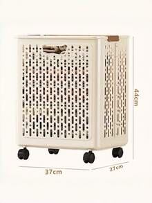 Foldable Laundry Basket With Wheels - Solid Color Design, Multi-Functional Portable Laundry Basket, Suitable For Bathroom And Balcony Storage, Laundry Bag, Laundry Room Accessories, Clothes Storage Cart - Multicolor - View 13
