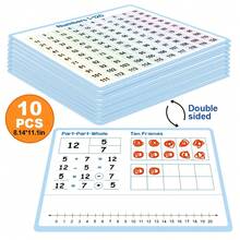 10 Pcs Dry Erase Number Of The Day Whiteboard, Reusable Write & Wipe Place Value Boards, Kids Daily Number Sense Practice Whiteboards, Math Arithmetic Practice,Teacher, Homeschool Math Teaching Aid - Multicolor - View 18