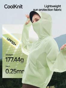 Beneunder Women's Lightweight Quick-Dry Breathable Sun-Protection Top (Short-Length) TS004 - Lime Green - View 7
