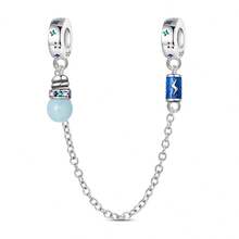 1pc S925 Sterling Silver Glow-In-The-Dark Beaded Pendant, Angel, Wizard, Star, Light Bulb, Colorful Light Multiple Styles, Glow-In-The-Dark Enamel With Rhinestone Details, Comes With Gift Box, Suitable For Bracelet Necklace DIY, Romantic Personalized Commemorative Accessory That Glows At Night - Multicolor - View 17
