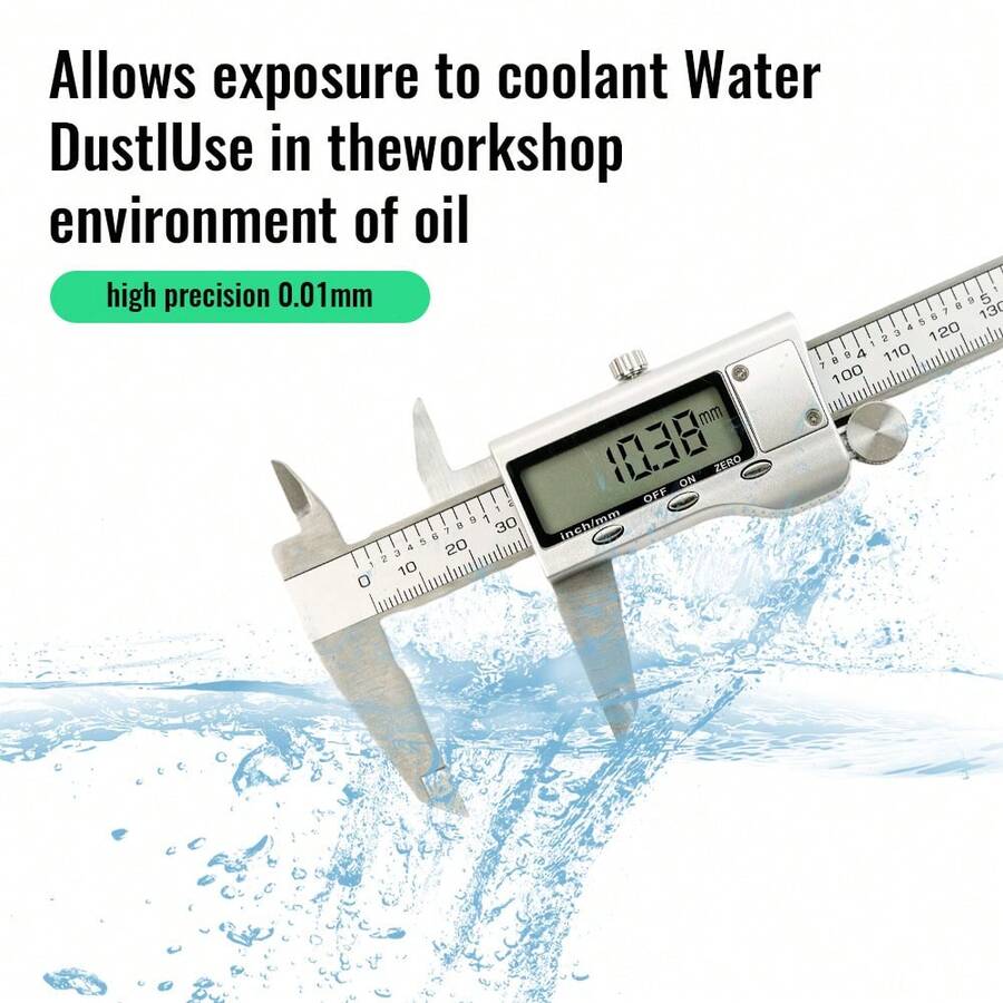 1 Pc 6-Inch 150mm Stainless Steel Electronic Digital Vernier Caliper Metal Micrometer Measuring - A - View 1