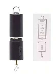 30RPM Stainless Steel Rotating Motor + Plastic Wind Chimes Hanging Rotating Motor Battery Operated Practical Hook And Clip Home Decor - 黑色 - 查看 9