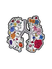 Cute Floral Anatomical Brooch Heart Lungs Brain Enamel Pin Science Badge For Bag Jacket Accessories Gift - Multicolor - View 11