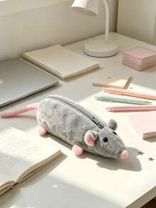 1pc Back To School Fancy Rat Storage Bag, Cute Gift Stationery Pencil Case - Multicolor - View 9