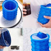 1pc Large 2-In-1 Ice Bucket And Ice Tray - With Lid Ice Bucket, Suitable For Bar, Restaurant And Home Use - Durable And Easy To Clean - Essential Drinkware And Kitchen Accessory, Can Be Used In All 4 Seasons - Multicolor - View 1