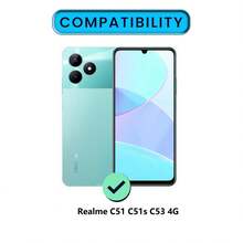 Casing Ponsel untuk C51 / C51s / Narzo N53 / C53, dengan Perlindungan Kamera, Tipis, Tahan Guncangan, Fleksibel, Hitam Matte, Pelindung Silikon Lembut - Hitam - View 3