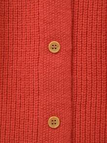 Tween Girl Colorblock Casual Versatile Daily Outing Cardigan - Coral Orange - View 6