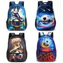 Mochila Estudiantil con Patrón de Fútbol Bolsa Deportiva para Viajes al Aire Libre - mochila con estampado de fútbol - Ver 1