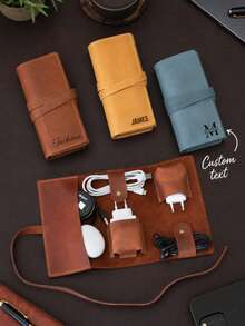 Personalized Engraved Cable Case & Rope Organizer - Custom Name/Text/ Suitable For Camping, Storage Box, Travel Gift For Men & Women, Case For Cables - Multicolor - View 5