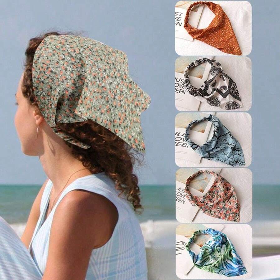 1pc Women's Paisley Print Double Layer Twisted Headscarf, Soft Style Headwrap, Versatile Daily Casual Wear - Multicolor - View 1
