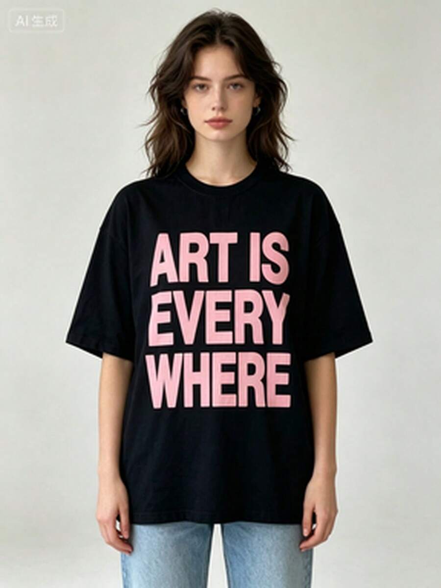Women T-Shirts - 黑色1 - 查看 1