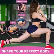 Ankle Resistance Band Set (Includes Ankle Straps) - Unisex Leg And Hip Training Equipment, High-Intensity Resistance Bands For Home Fitness, Suitable For Hip Shaping, Yoga, Strength Training And Pilates - A - View 10