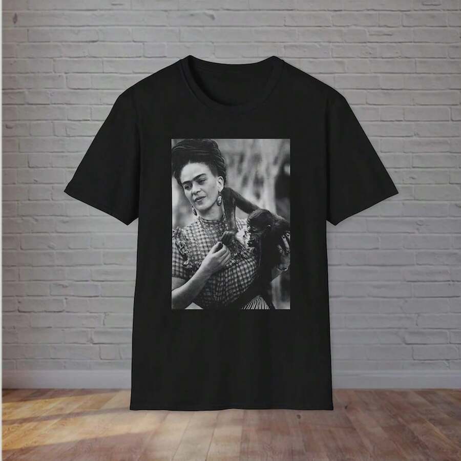 Camiseta de Frida, la querida simpática. Foto, historia, arte latinoamericano, pintor, México, libros, Diego Rivera, Pablo Picasso, feminismo, años 40, punto - Negro - Ver 1