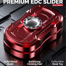 Spinner da dito meccanico a cricchetto magnetico, giocattolo portatile antistress con click per adulti, piccolo gadget EDC - Rosso - Visualizzare 4