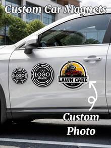 1件客製化汽車磁鐵，個性化照片Logo磁鐵，自訂圖片與文字汽車貼紙，汽車裝飾配件，車輛貼花，磁性標誌，汽車裝飾，卡車SUV外觀，司機家人朋友生日聖誕禮物 - 款式2 - 查看 3