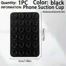 1/4/6pcs Double-Sided Silicone Phone Suction Cup Accessory, Strong Suction Phone Holder, Free Sticky Mobile Phone Handle, Finger Grip, Suitable For Selfie And Video - Multicolor - View 5