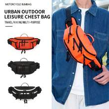 Multi-Functional Motorcycle Waist Bag Outdoor Riding Travel Hiking Bumbag. Water-Repellent Oxford Cloth, Expandable Capacity. Multi-Pocket For Phone Wallet Keys. SBS Zippers, 3D Mesh Pad, Top Handle & Adjustable Strap. Colors:Orange,Black,White. - Multicolor - View 2