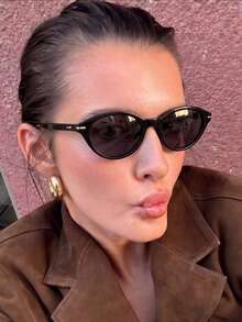 1 Pair Women's Personalized Cat Eye Travel Street Style Decorative Fashion Glasses - Black - View 1