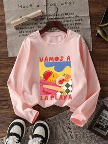 Tween Girl 3pcs Solid Color Casual Long Sleeve T-Shirts, Suitable For Tween GirlsAutumn/Winter Tops, Young Student Children's Clothing, Suitable For Outerwear And Layering - Multicolor - View 4